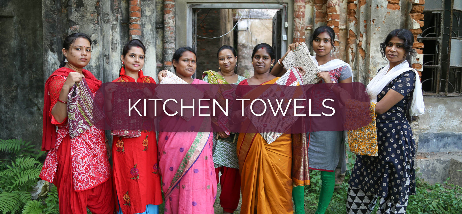 Nav: Kantha Kitchen Towels - Asha Project