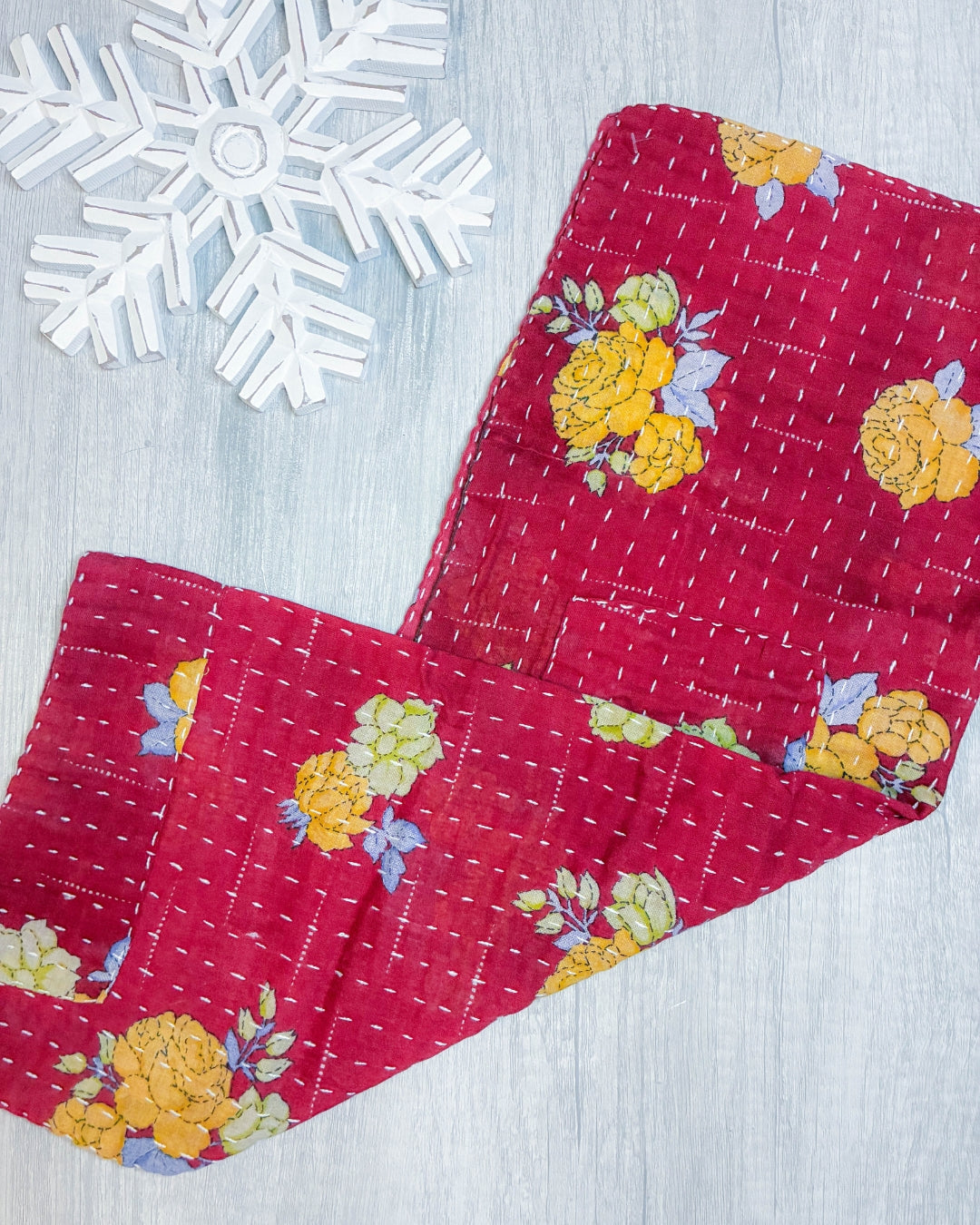 Kantha Kitchen Towel | Christmas