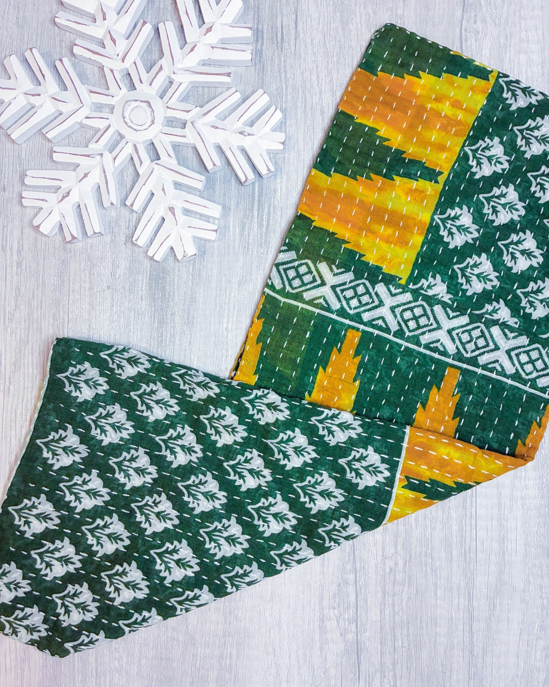 Kantha Kitchen Towel | Christmas