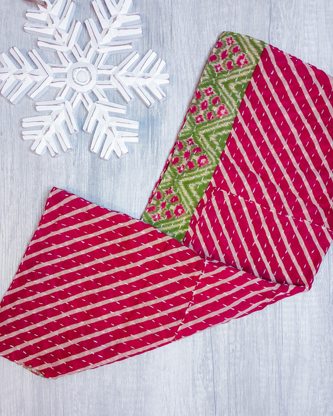 Kantha Kitchen Towel | Christmas