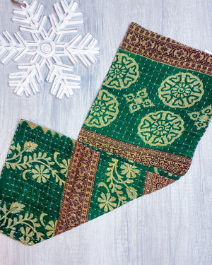 Kantha Kitchen Towel | Christmas