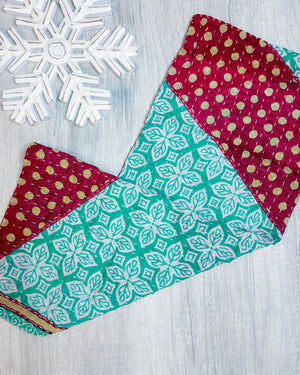 Kantha Kitchen Towel | Christmas
