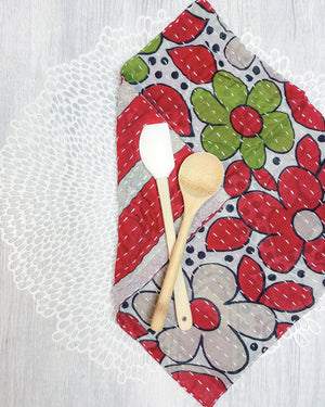 Kantha Dish Cloth | Christmas