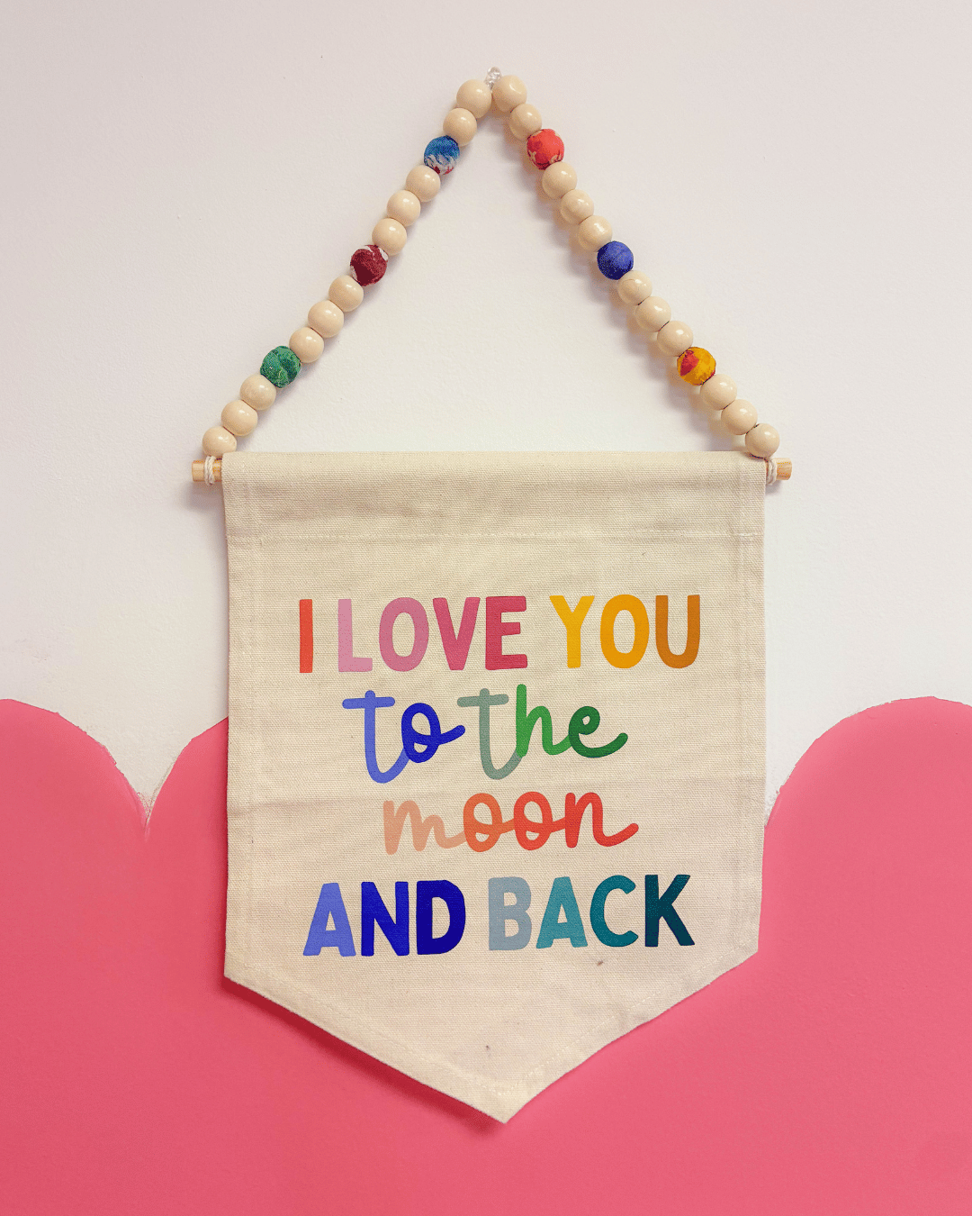 Canvas Hanging Banner | I Love You To The Moon
