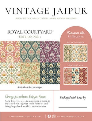 Greeting Card Set | Vintage Jaipur | Royal Courtyard No. 1