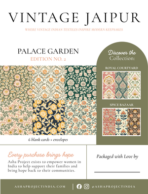 Greeting Card Set | Vintage Jaipur | Palace Garden No. 2