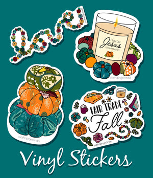 Saree Pumpkin Stack | Vinyl Sticker