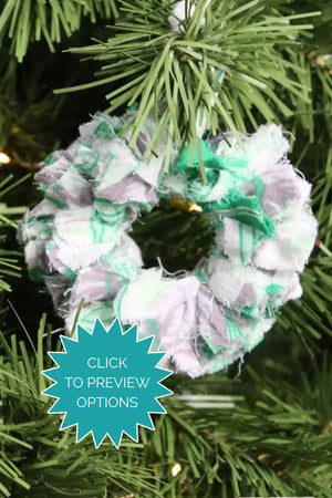 Saree Christmas Ornament | Wreath | Mini