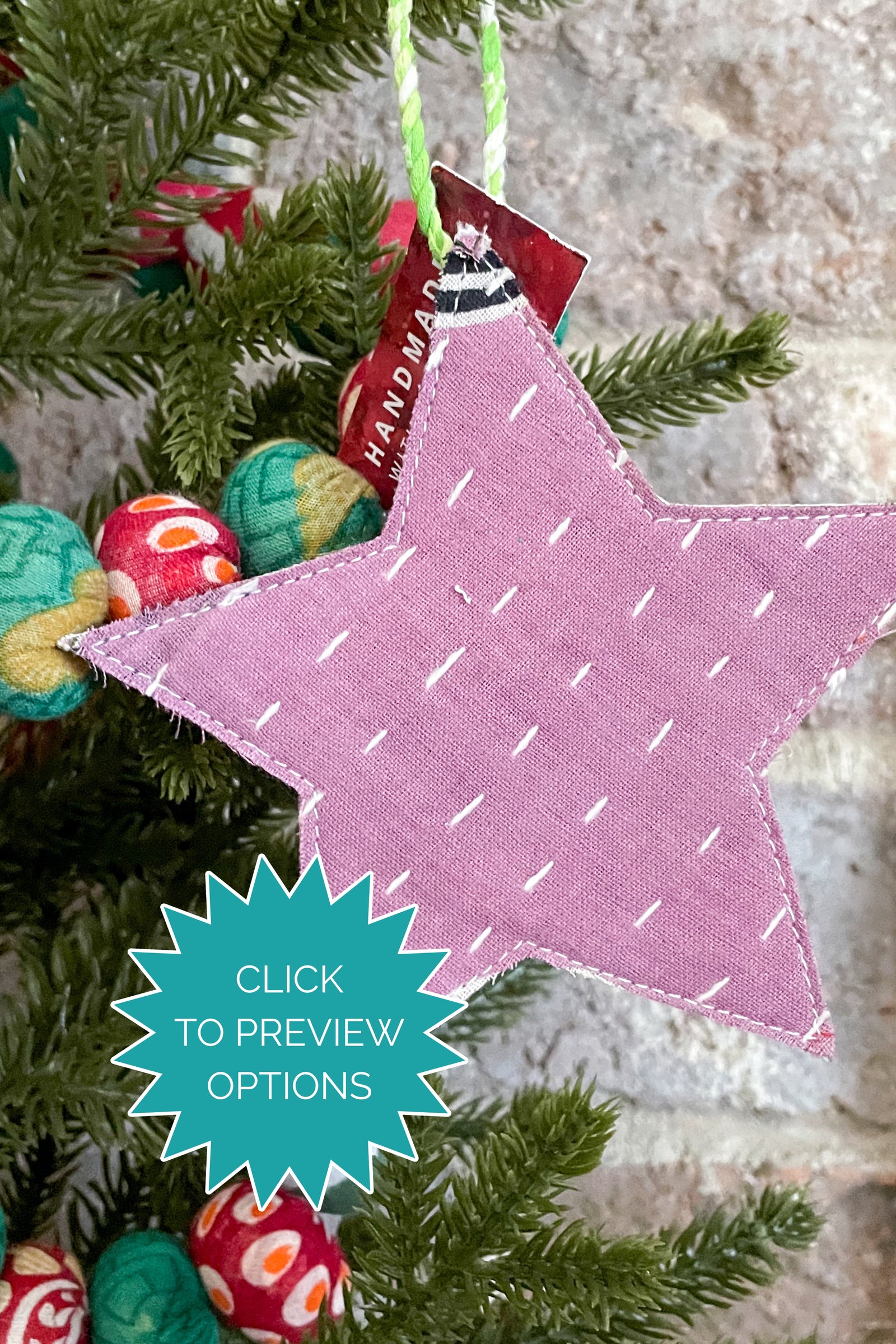 Kantha Christmas Ornaments | Star
