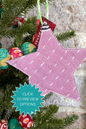 Kantha Christmas Ornaments | Star