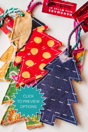 Kantha Christmas Ornaments | Tree