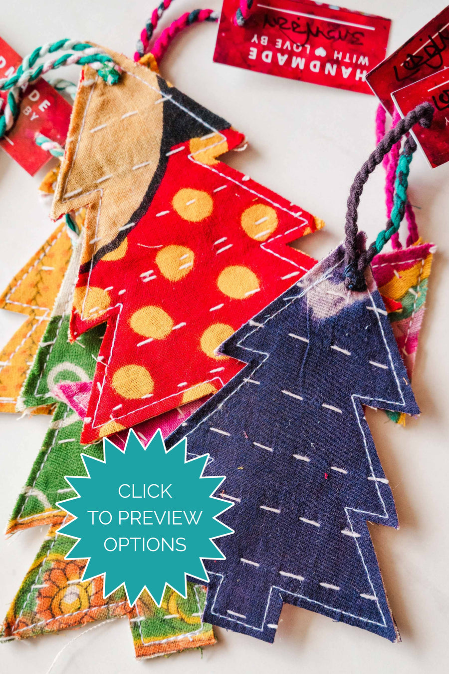 Kantha Christmas Ornaments | Tree