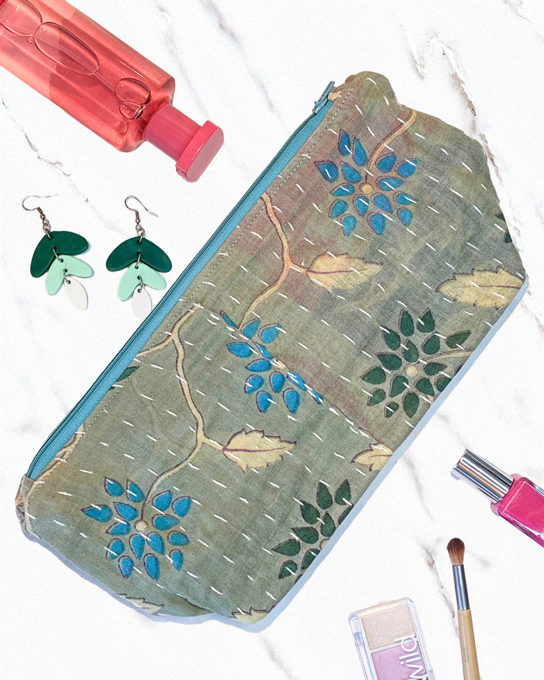 Kantha Cosmetic Bag | Large