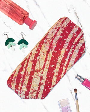 Kantha Cosmetic Bag | Large