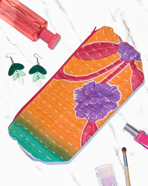 Kantha Cosmetic Bag | Large