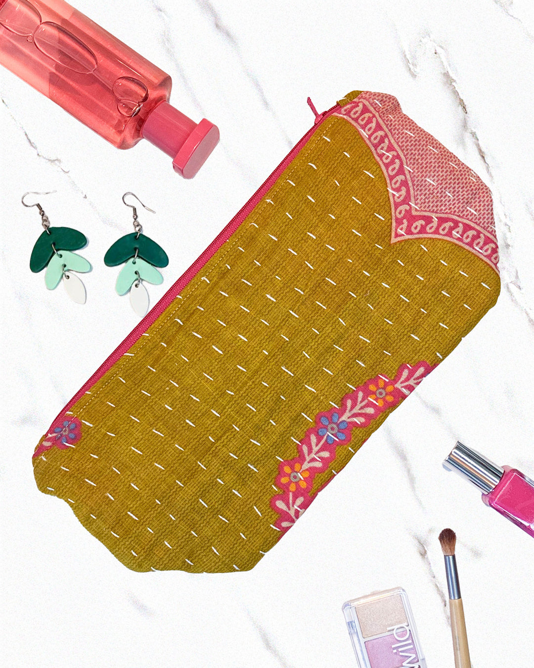 Kantha Cosmetic Bag | Large