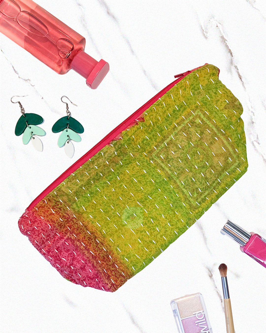 Kantha Cosmetic Bag | Large