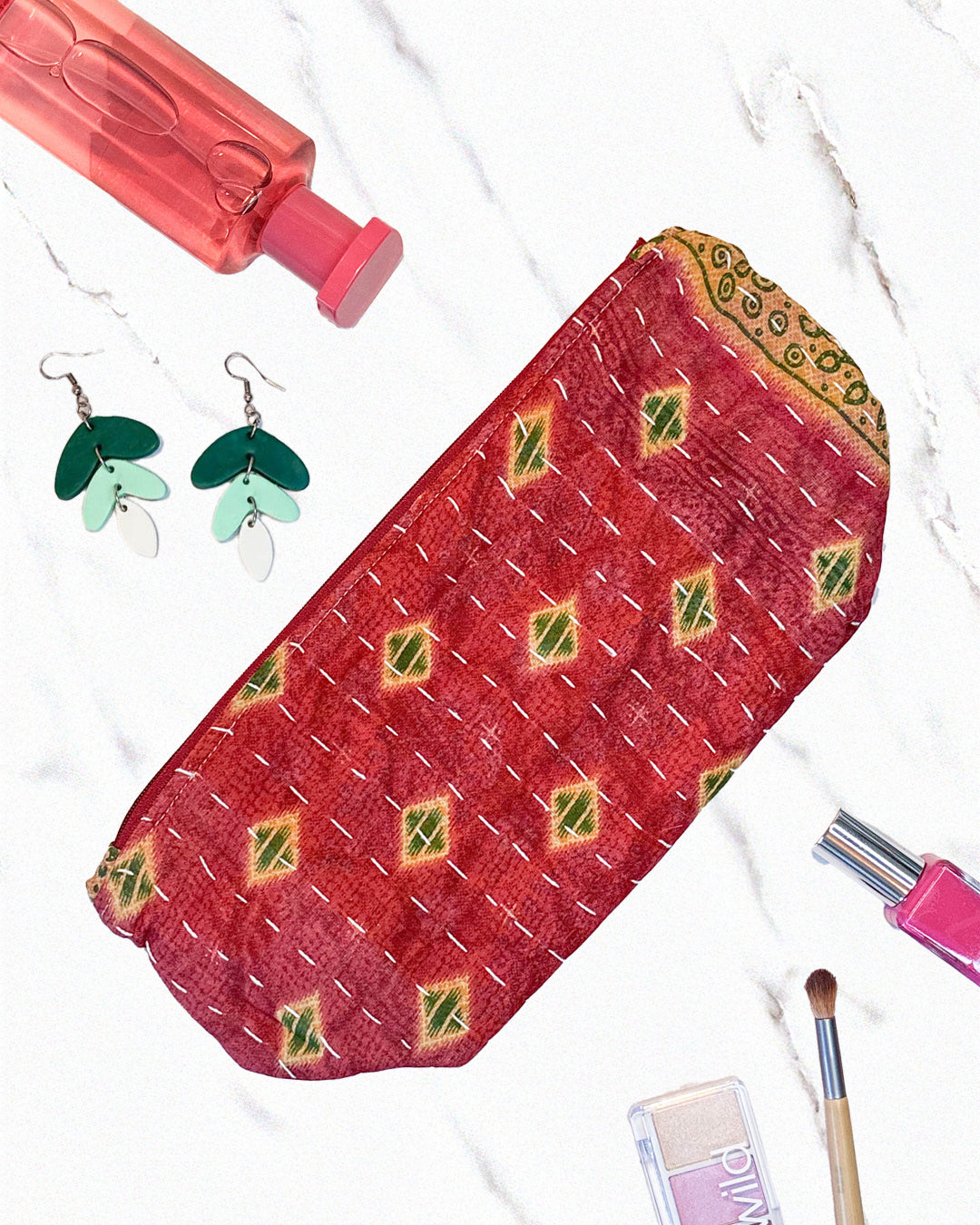 Kantha Cosmetic Bag | Large