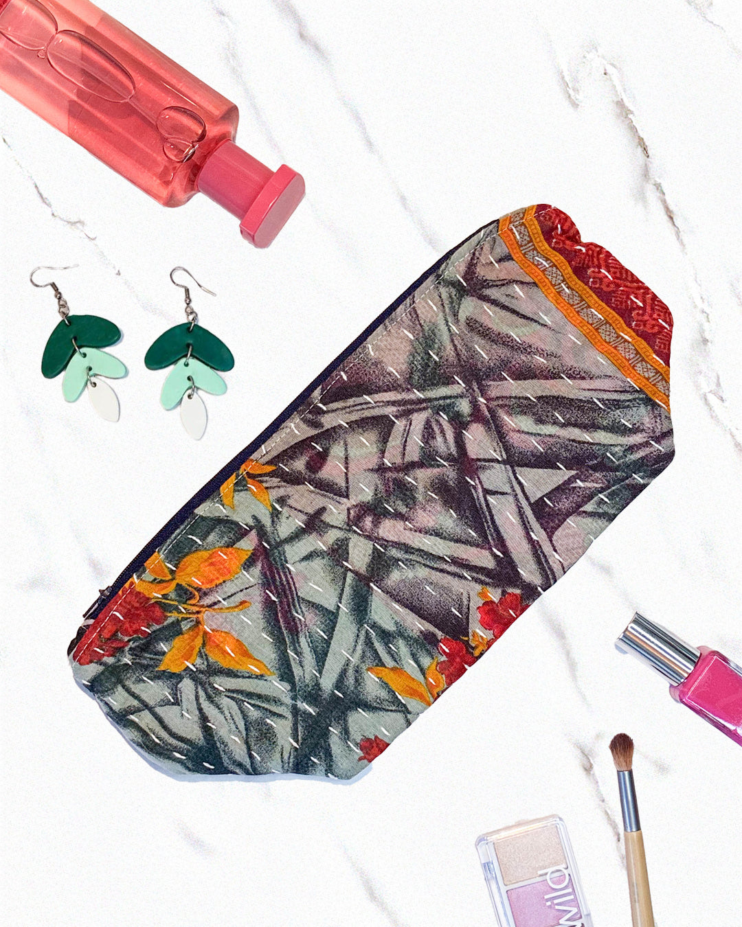 Kantha Cosmetic Bag | Large