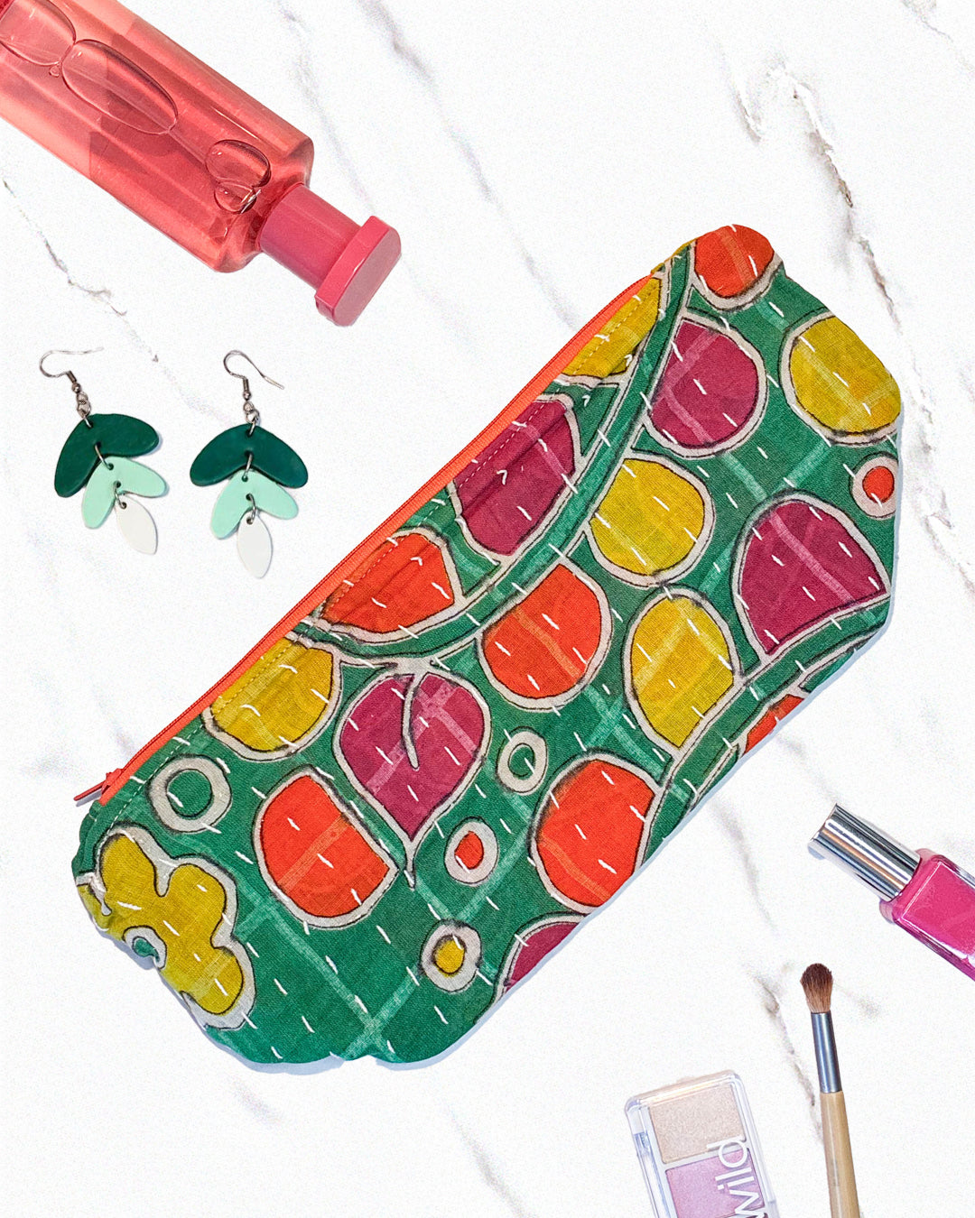 Kantha Cosmetic Bag | Large