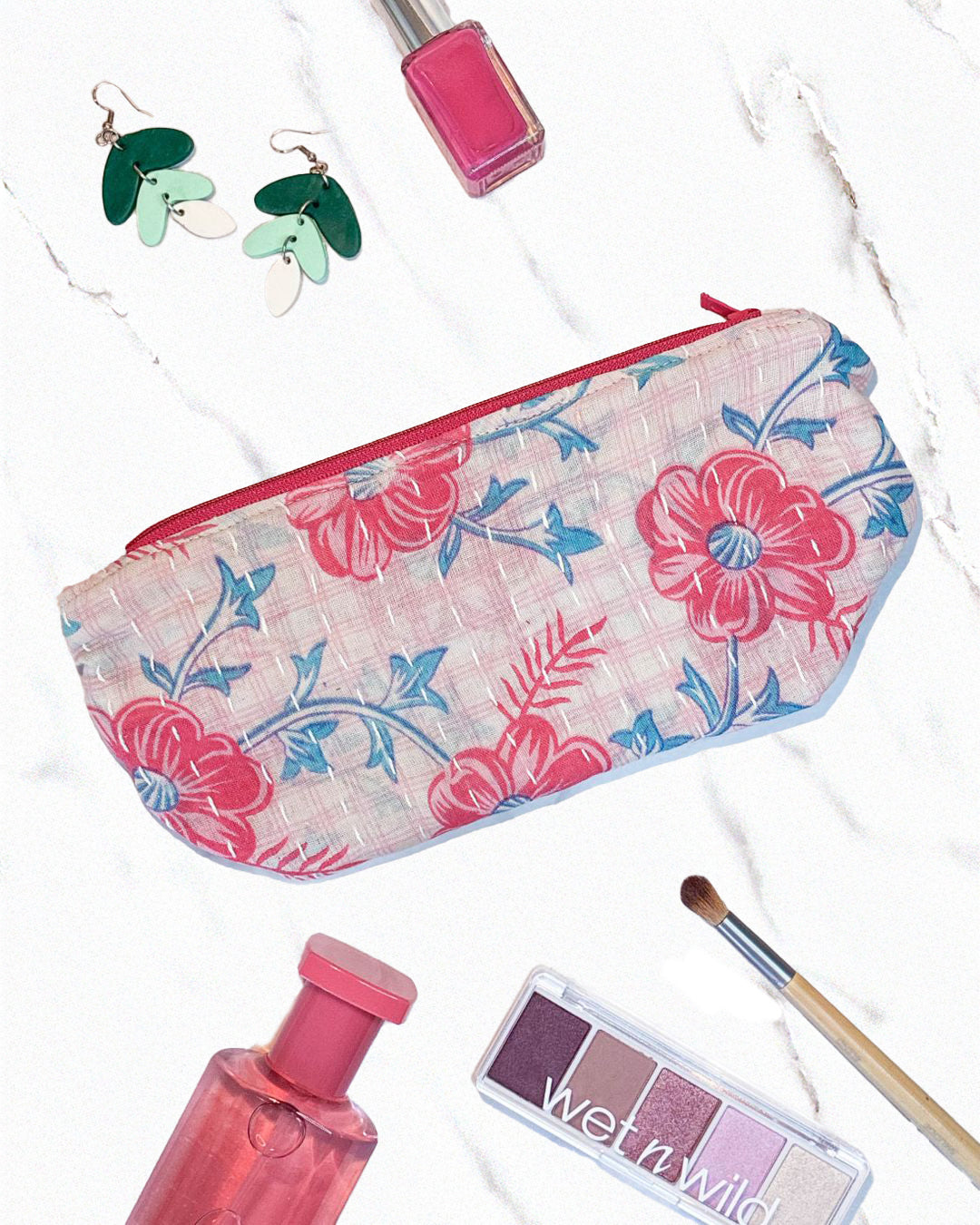 Kantha Cosmetic Bag | Medium