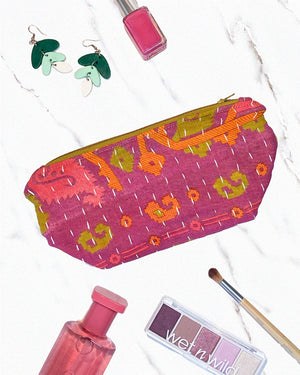 Kantha Cosmetic Bag | Medium