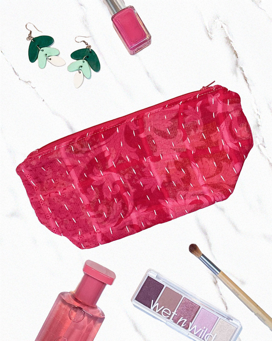 Kantha Cosmetic Bag | Medium