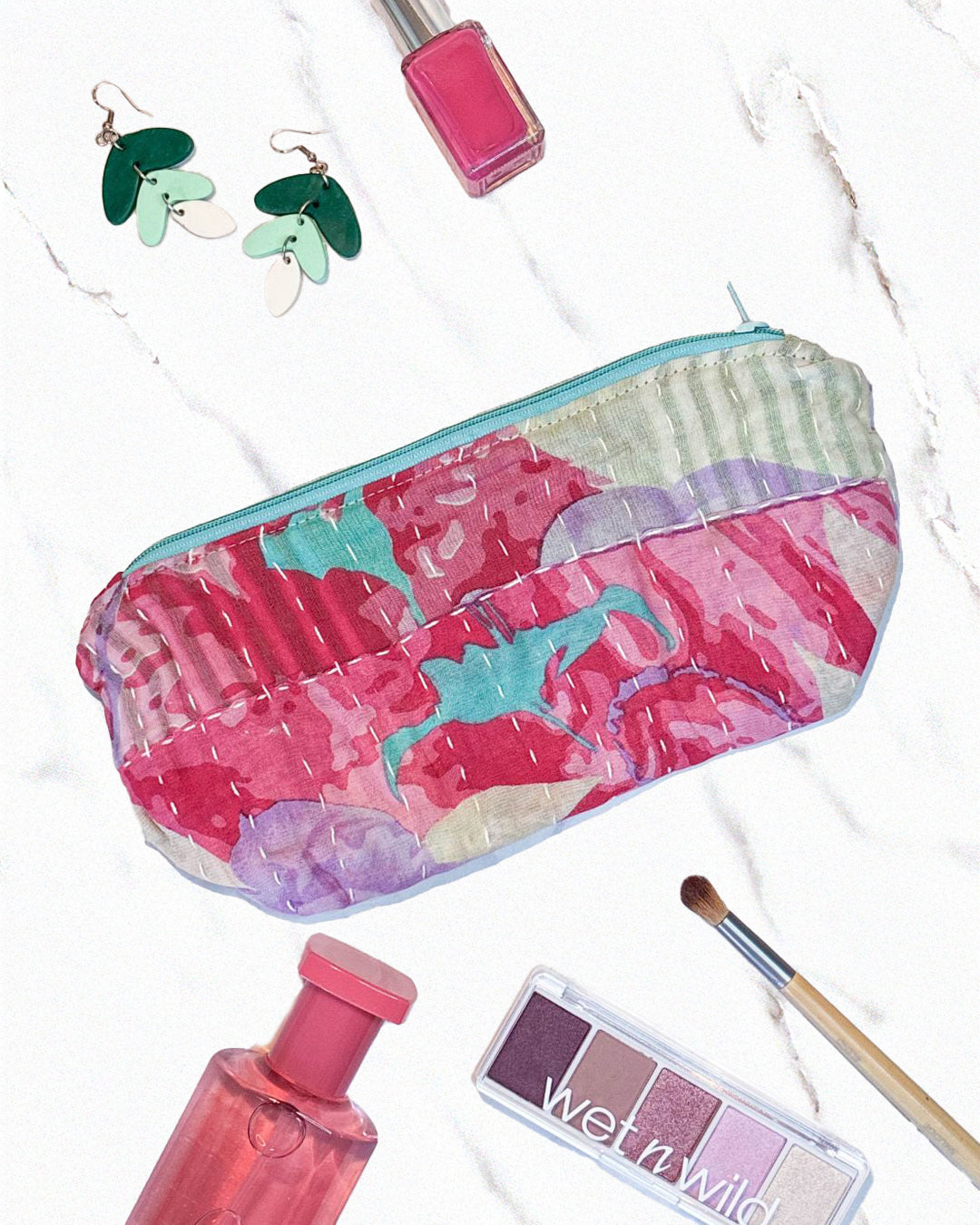 Kantha Cosmetic Bag | Medium