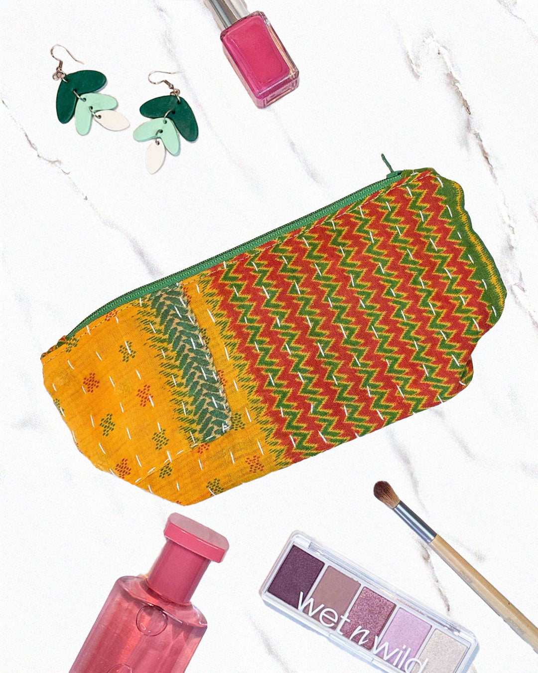 Kantha Cosmetic Bag | Medium