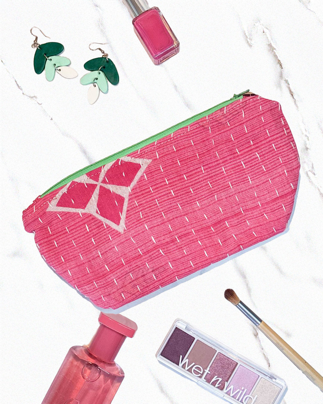 Kantha Cosmetic Bag | Medium