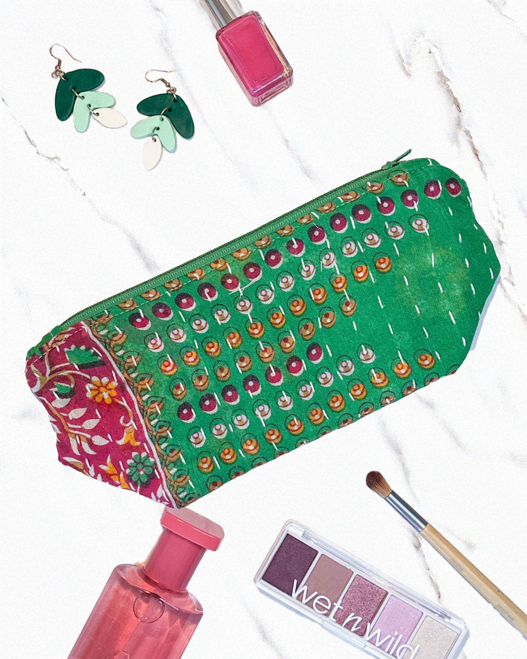 Kantha Cosmetic Bag | Medium