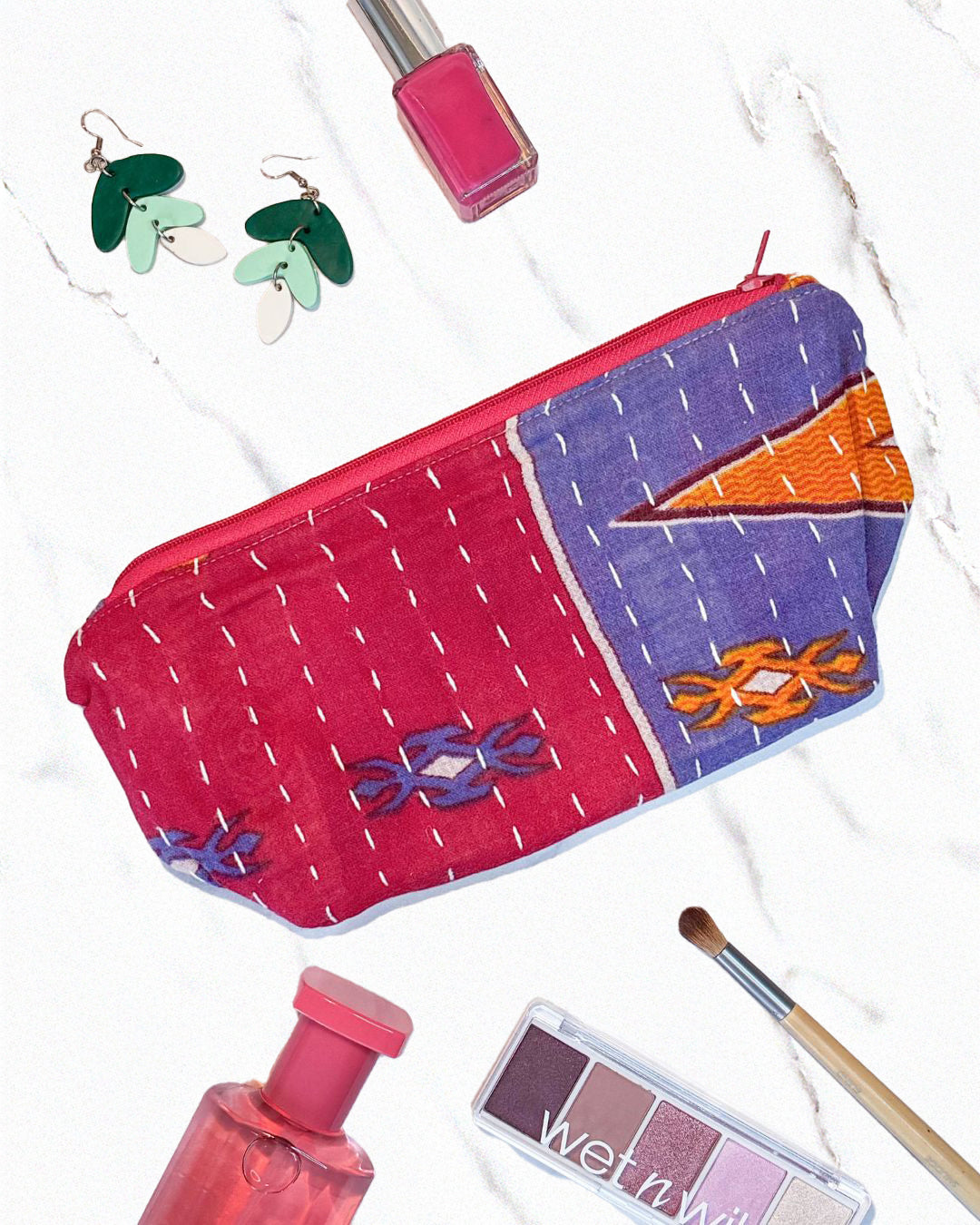 Kantha Cosmetic Bag | Medium