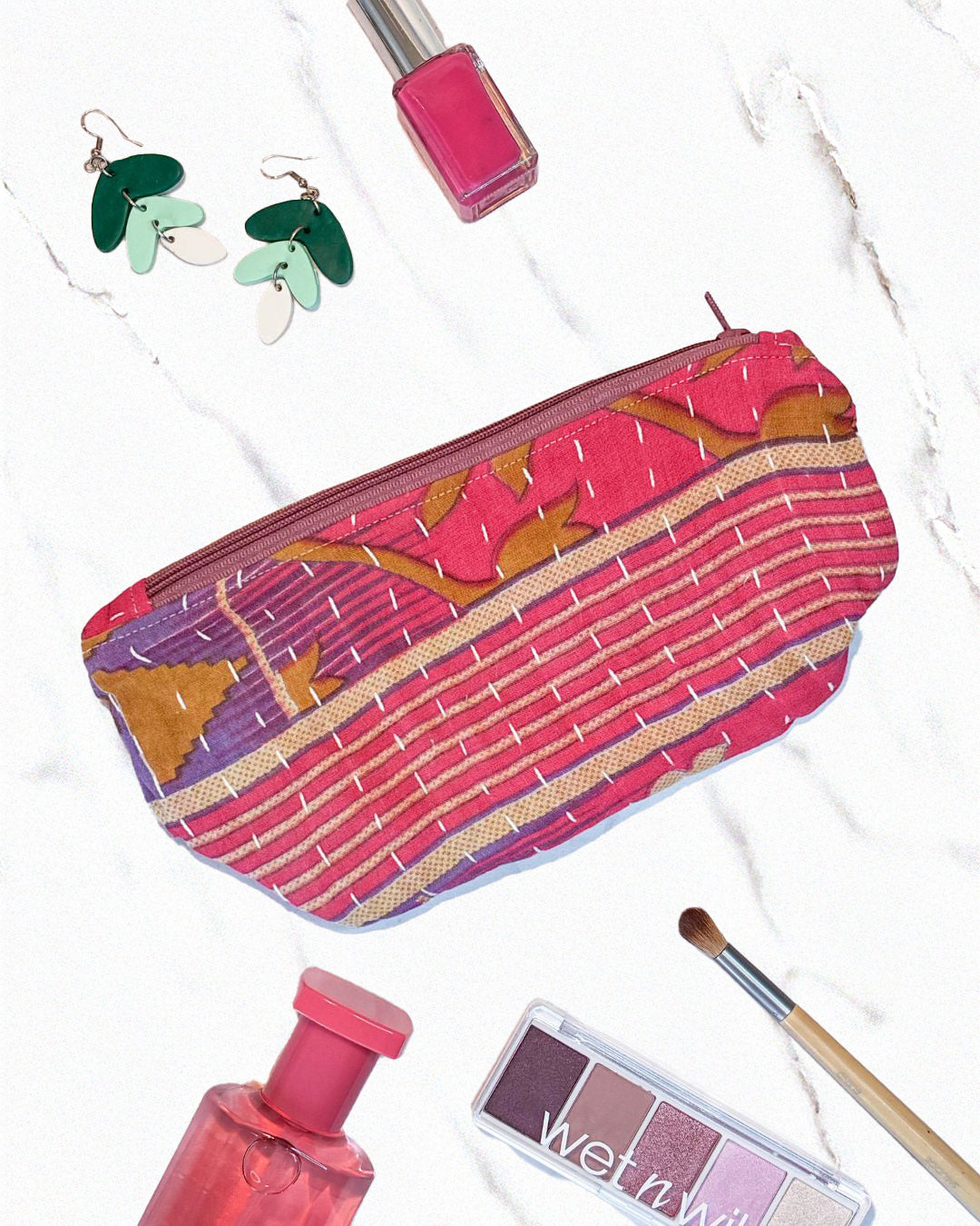 Kantha Cosmetic Bag | Medium