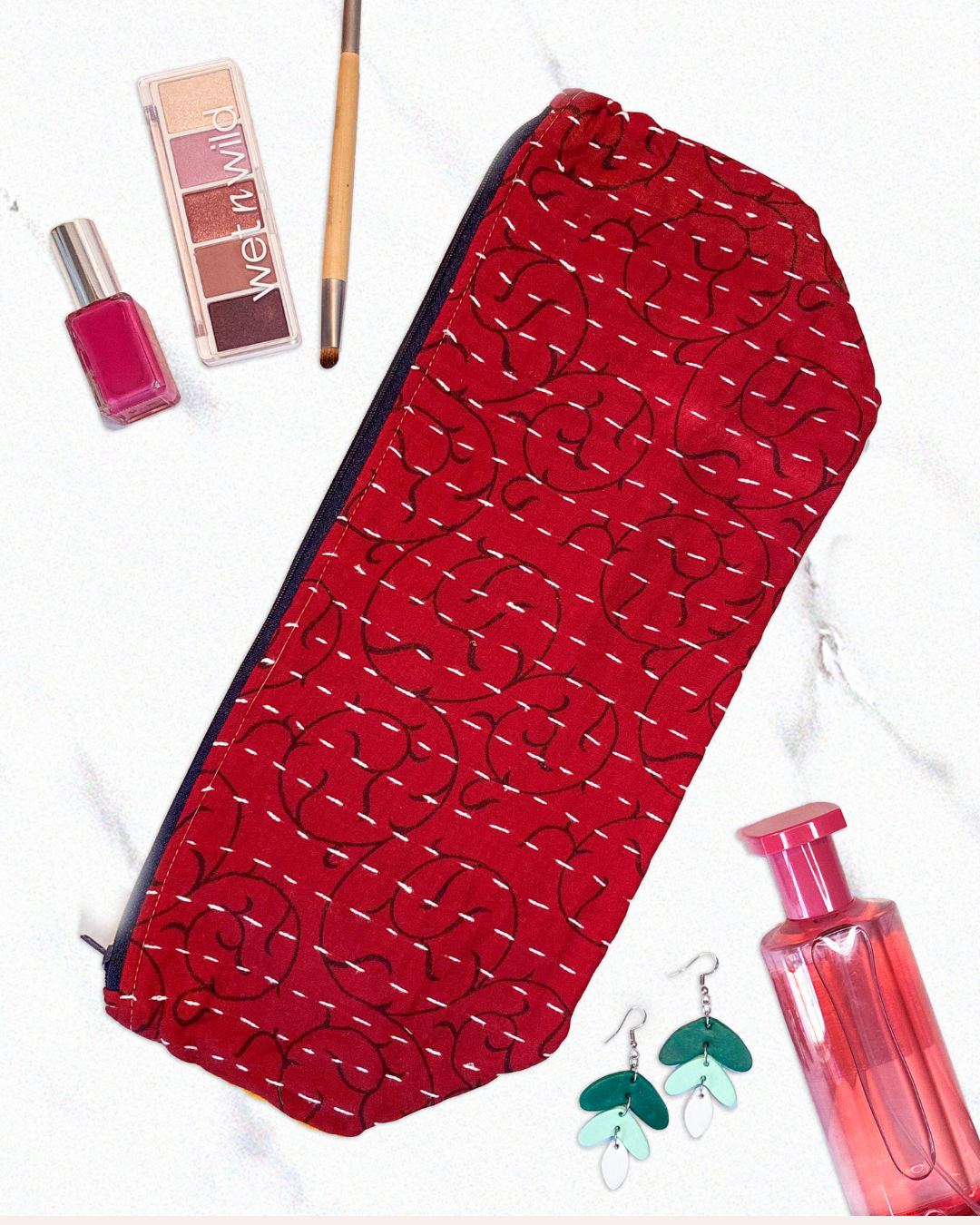 Kantha Cosmetic Bag | Extra Large