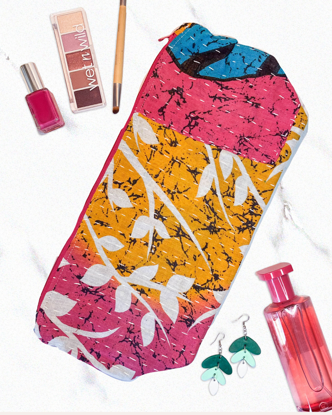 Kantha Cosmetic Bag | Extra Large