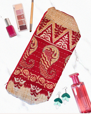 Kantha Cosmetic Bag | Extra Large