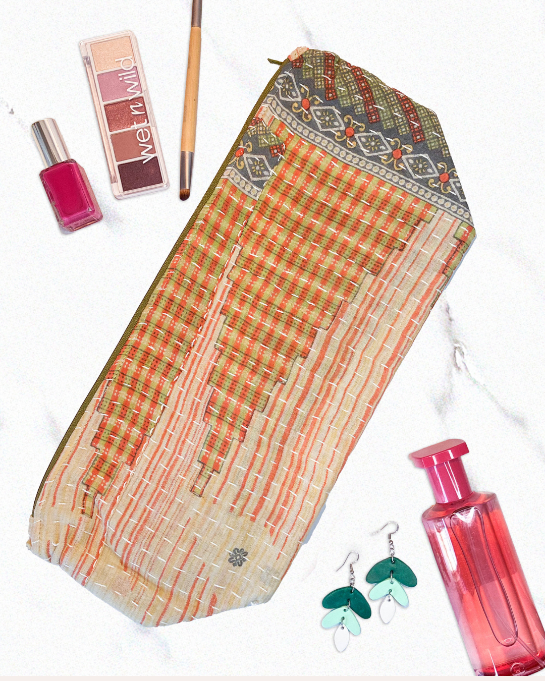 Kantha Cosmetic Bag | Extra Large