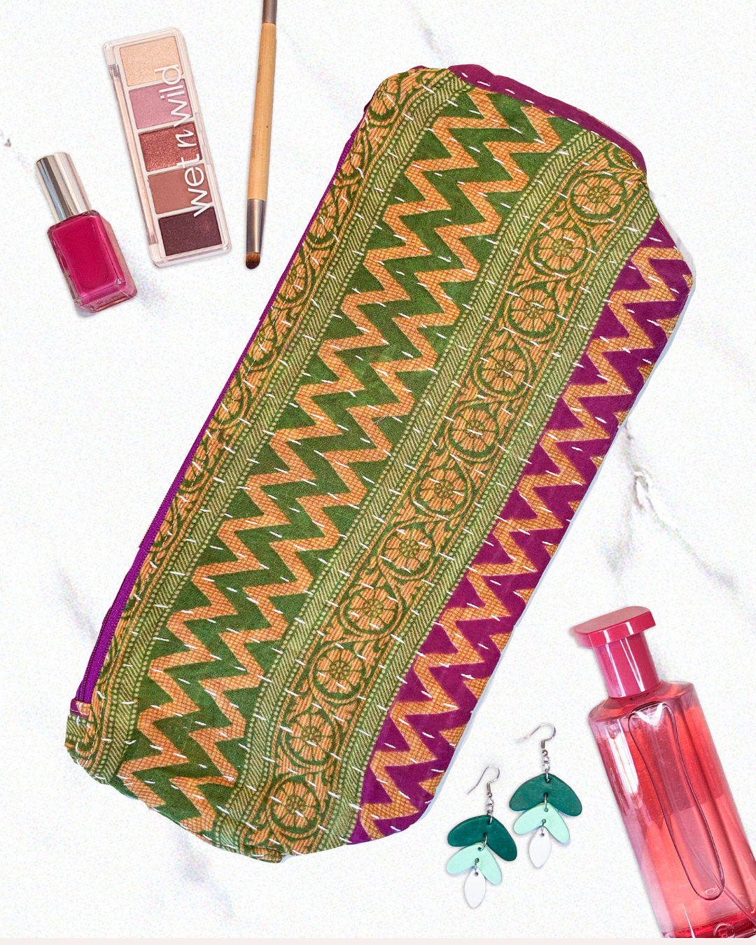 Kantha Cosmetic Bag | Extra Large