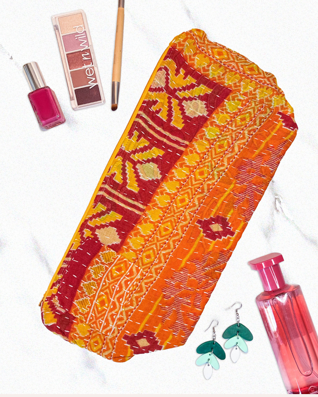 Kantha Cosmetic Bag | Extra Large