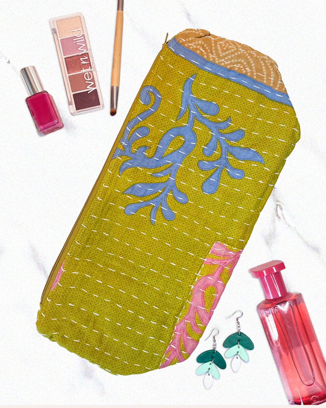 Kantha Cosmetic Bag | Extra Large