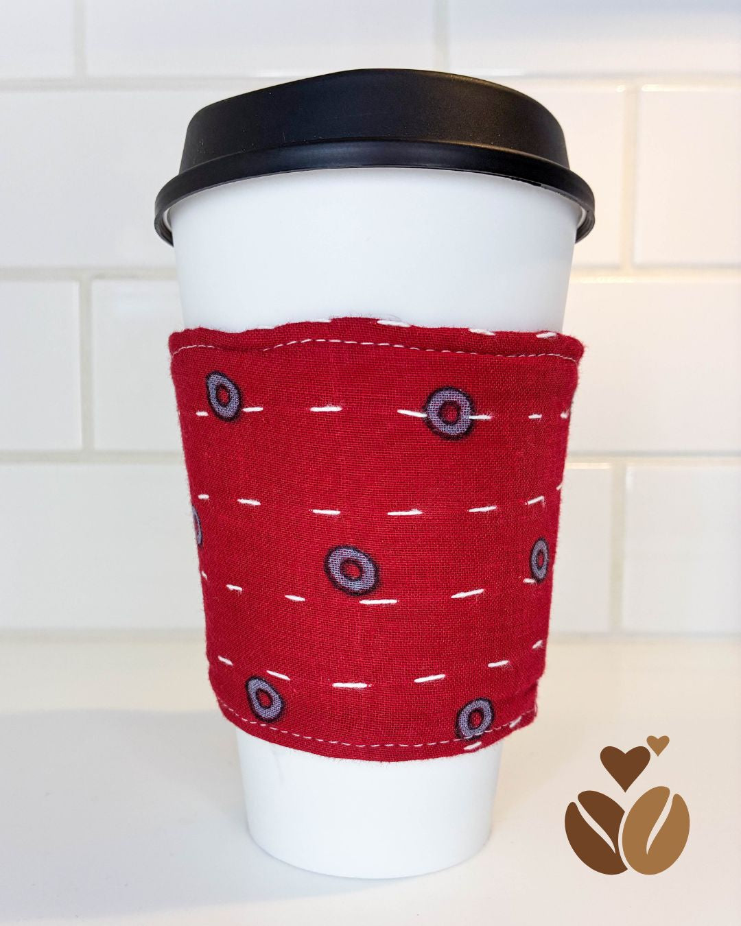 Kantha Coffee Cozy