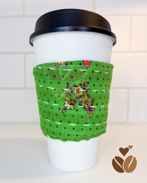Kantha Coffee Cozy