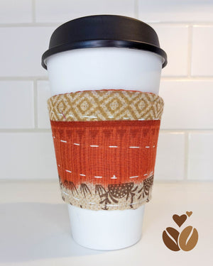 Kantha Coffee Cozy