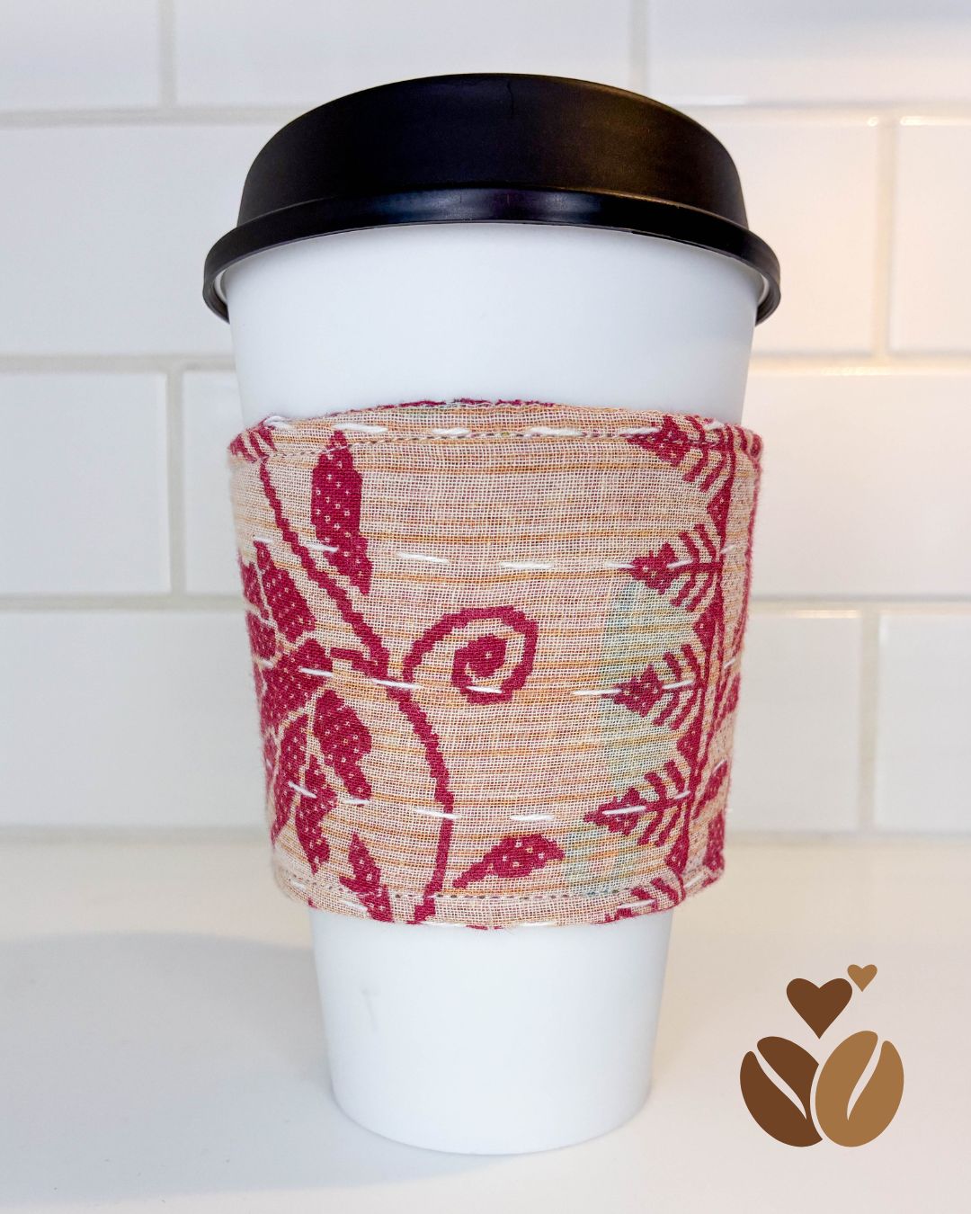 Kantha Coffee Cozy