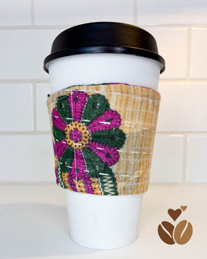 Kantha Coffee Cozy