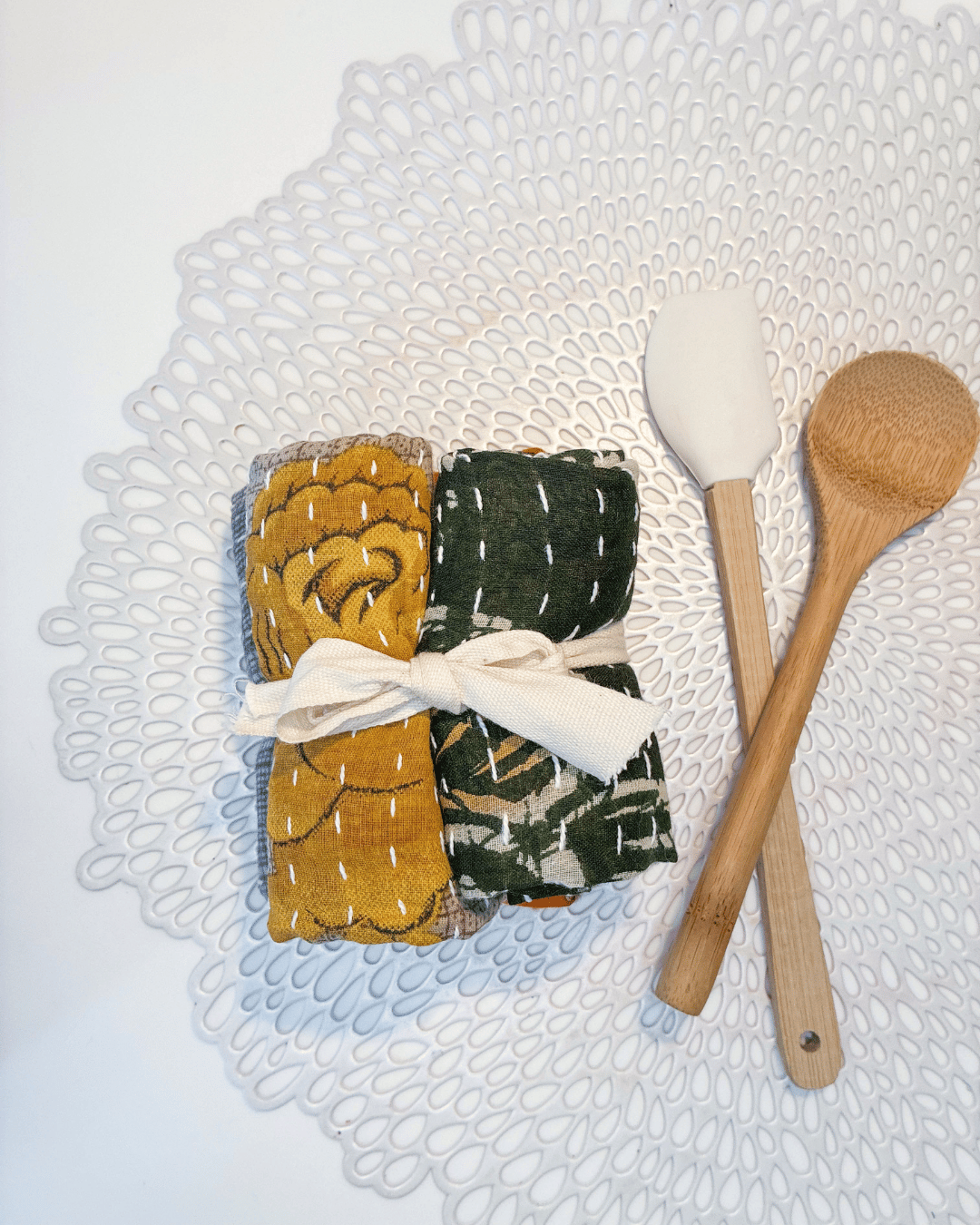 Kantha Dish Cloth Gift Set (4) | Fall