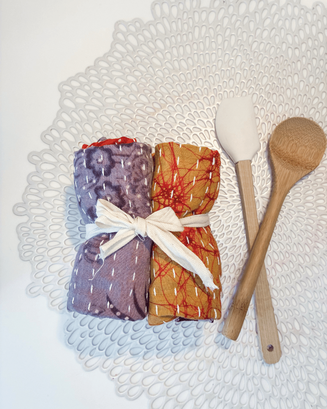 Kantha Dish Cloth Gift Set (4) | Fall