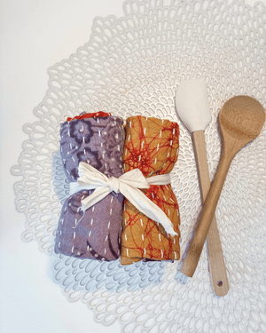 Kantha Dish Cloth Gift Set (4) | Fall