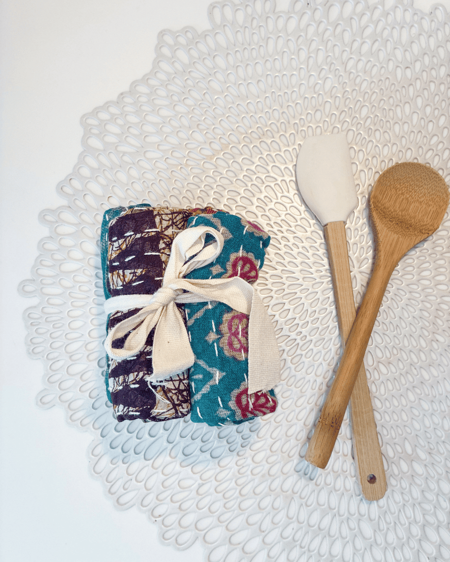 Kantha Dish Cloth Gift Set (4)