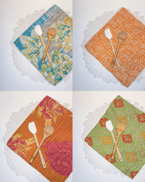 Kantha Dish Cloth Gift Set (4)